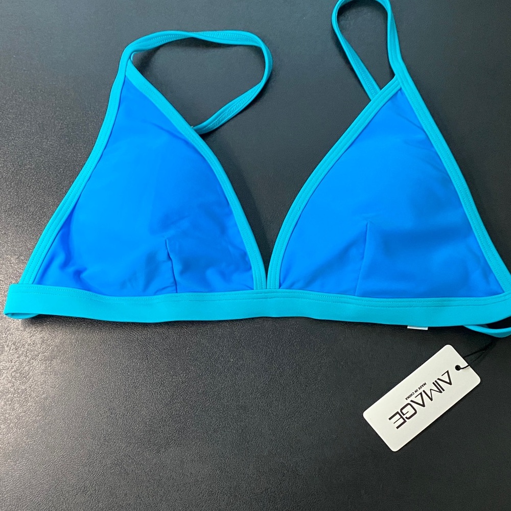 Blue Bikini Set Bathing Suit Swimsuit - Picture 4 of 8